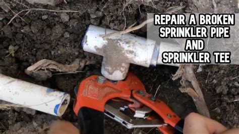 sprinkler line repair kit|How to fix a cut sprinkler line.